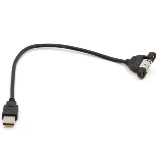 Cable extensor USB 2.0 Tipo A macho a hembra de panel – 30 cm