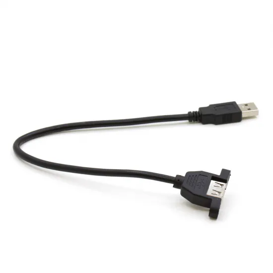 Cable extensor USB 2.0 Tipo A macho a hembra de panel – 30 cm