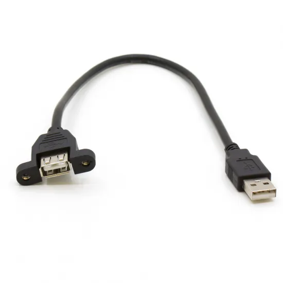 Cable extensor USB 2.0 Tipo A macho a hembra de panel – 30 cm