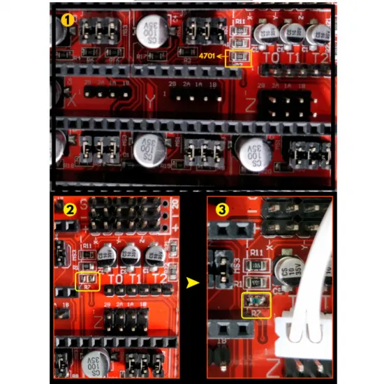 Sensor de temperatura PT1000 Trianglelab encapsulado de 3 × 15 mm hasta 450 °C