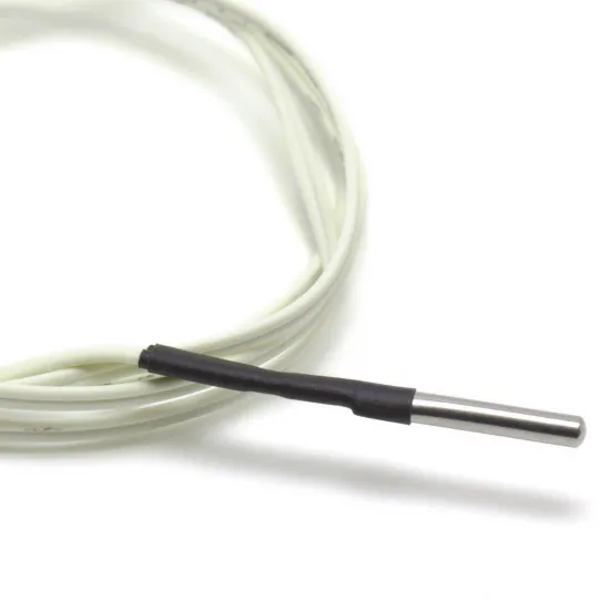 Termistor NTC 100K Beta 3950 encapsulado de 3 mm con cable de 1 m y conector Dupont