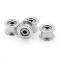 Polea loca lisa GT2 tamaño 16T con rodamiento para correa de 6 mm, DI 3 mm