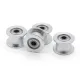 Polea loca lisa GT2 tamaño 16T con rodamiento para correa de 6 mm, DI 3 mm