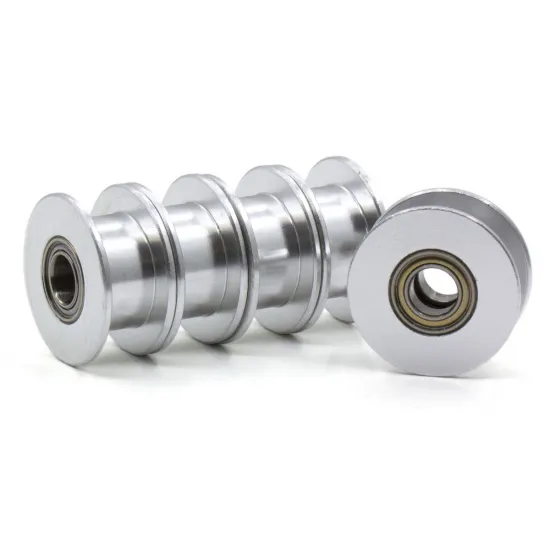 Polea loca lisa GT2 tamaño 20T con rodamiento para correa de 6 mm, DI 5 mm