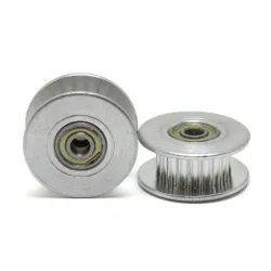 Polea loca dentada GT2 20T con rodamiento para correa de 6 mm, DI 3 mm