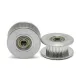 Polea loca dentada GT2 20T con rodamiento para correa de 6 mm, DI 3 mm