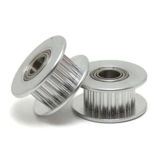 Polea loca dentada GT2 20T con rodamiento para correa de 6 mm, DI 5 mm