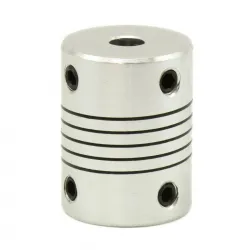 Acoplador flexible 5 mm a 5 mm para husillo del eje Z - Aluminio