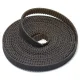 Correa dentada GT2 antidesgaste de 6 mm reforzada con fibra de vidrio, 1 m