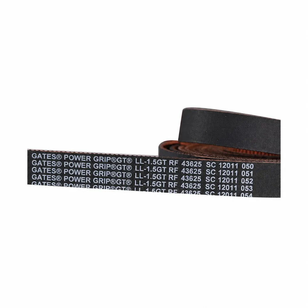 Marcado Gates PowerGrip LL-1,5GT RF y cara posterior de la correa