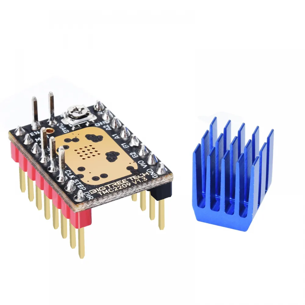 Driver BIGTREETECH TMC2209 V1.3 y disipador azul incluidos