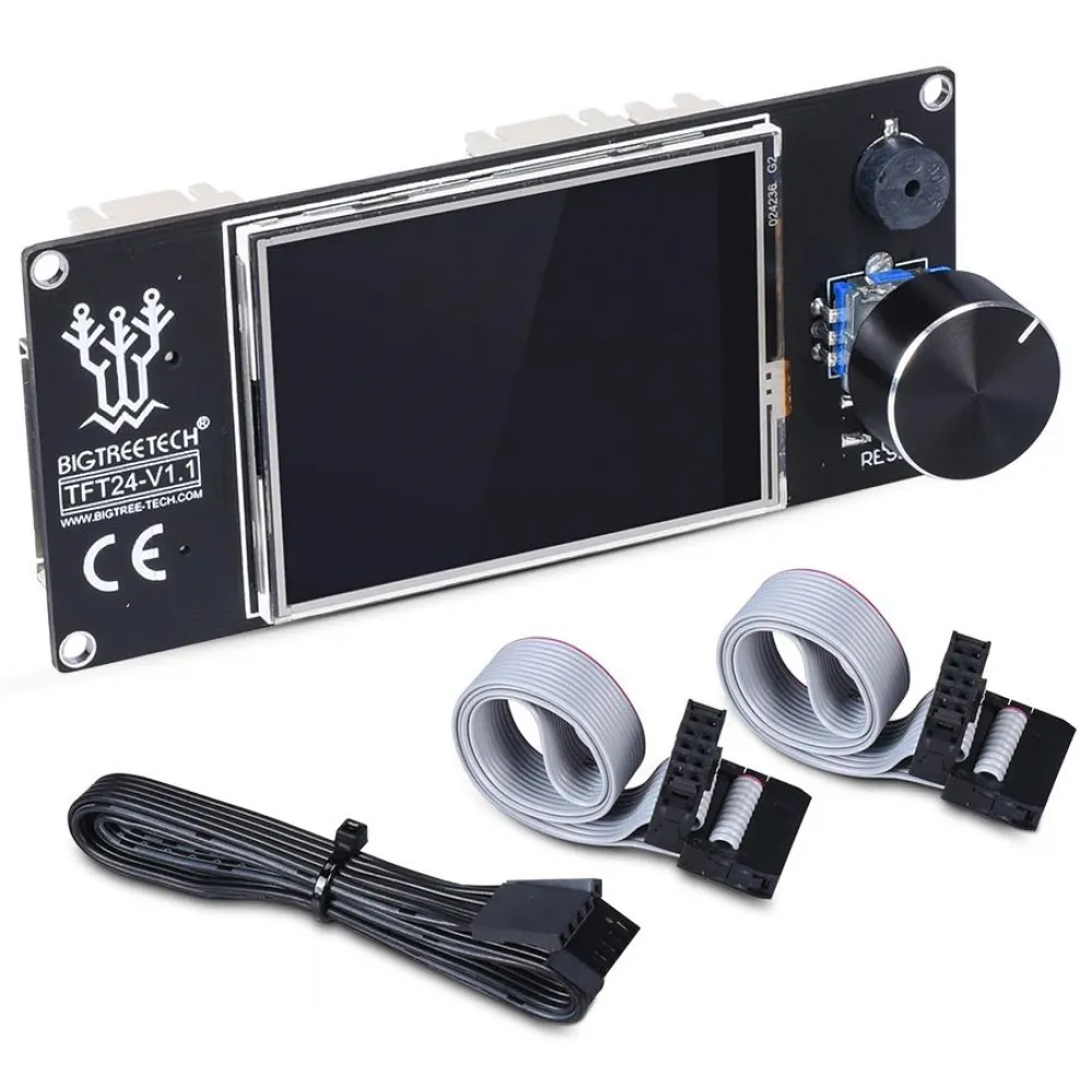 Pantalla BIGTREETECH TFT24 V1.1 con encoder, cable serie y dos cables EXP