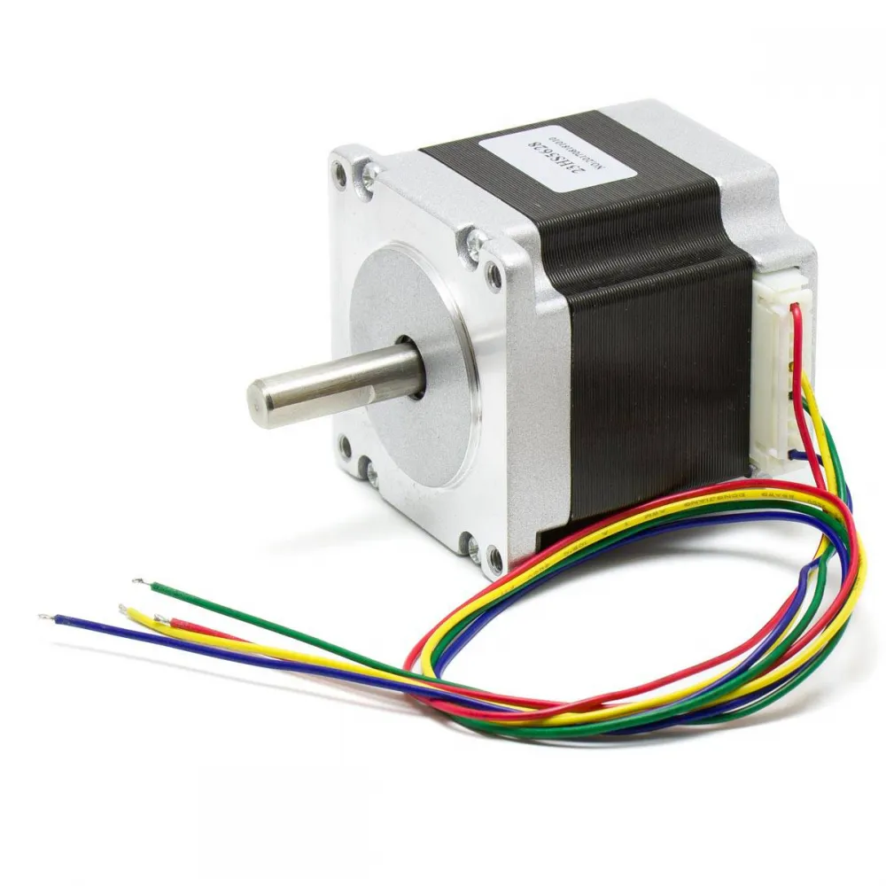 Motor paso a paso NEMA 23 23HS5628 con cable de cuatro conductores y eje D de 8 mm