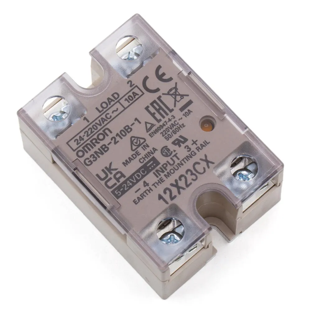 Omron G3NB-210B-1 10 A solid-state relay with transparent terminal cover