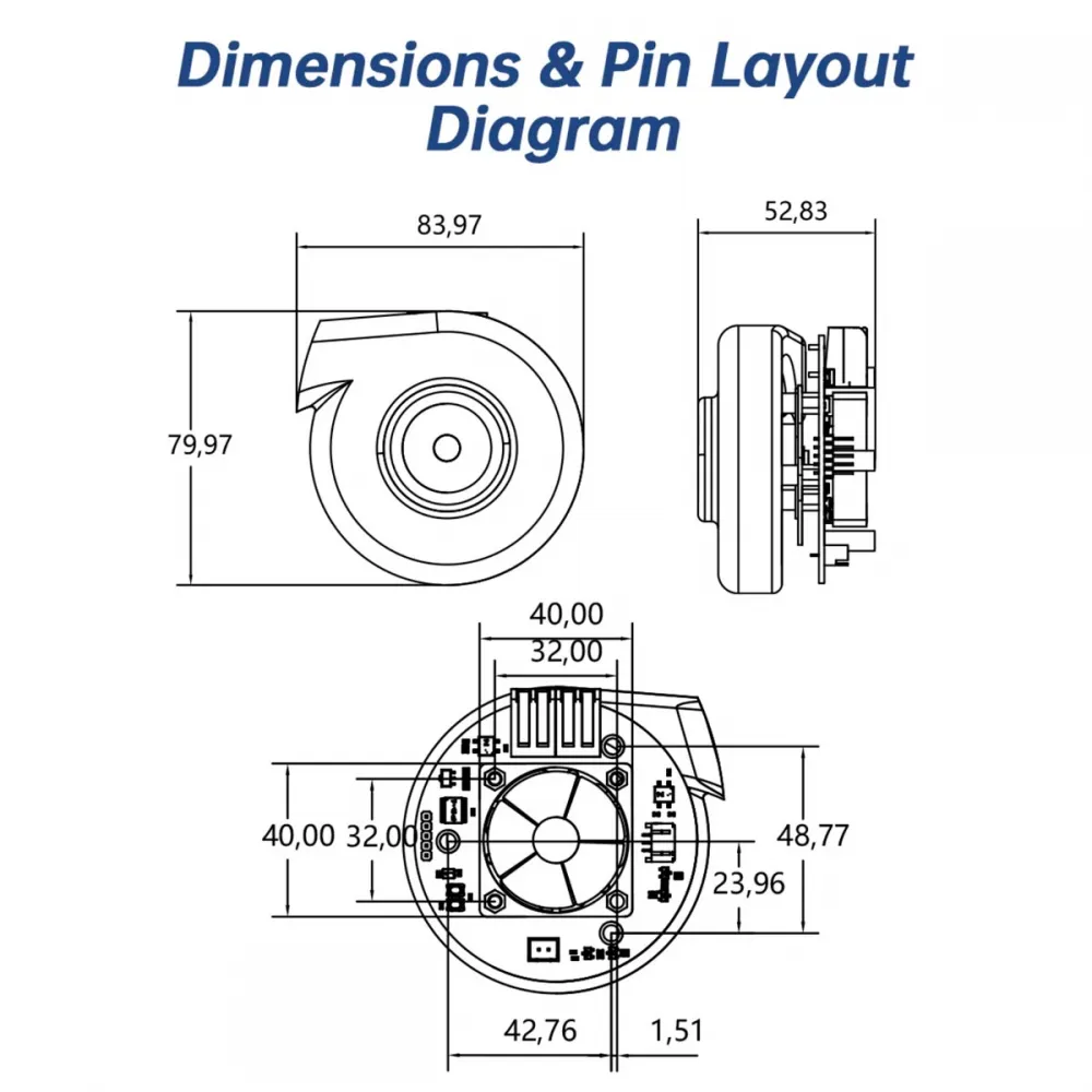 BIQU Eco Turbo Kit V1.0 dimensions