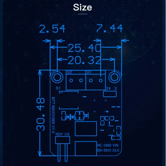 Módulo BigTreeTech MAX31865 para sensores RTD PT100 y PT1000