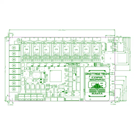 Manta M8P V2 Placa de impresora 3D de 32 bits - Marlin y Klipper
