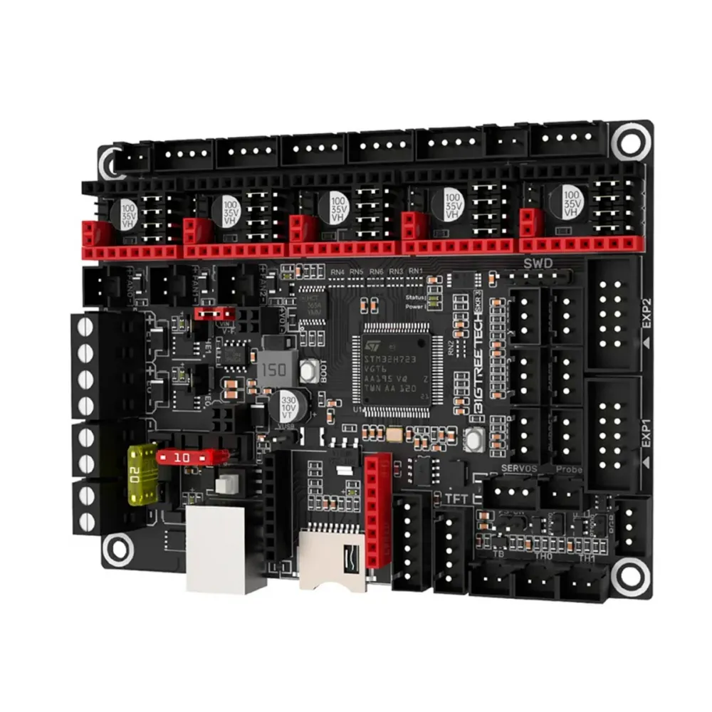 Placa BIGTREETECH SKR 3 con microcontrolador STM32H723VGT6 y cinco zócalos para drivers