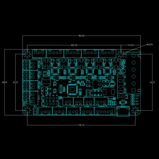 FYSETC R4 con RP2040 y 4 TMC2209 UART para Voron V0
