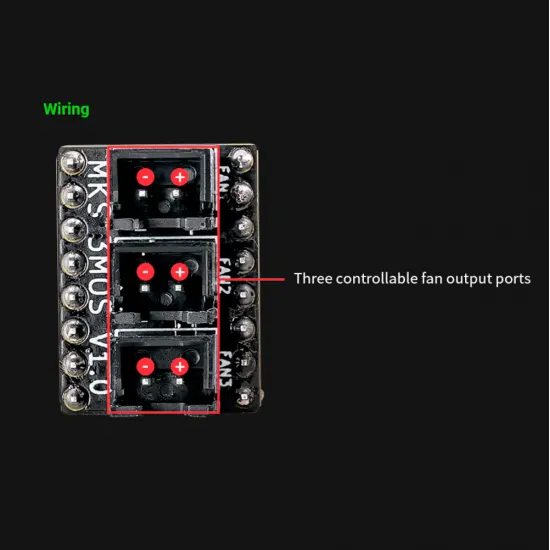 MKS 3MOS V1.0 - módulo de expansión de 3 ventiladores para zócalo de driver