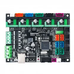 Placa Makerbase MKS Gen_L V2.1 de 8 bits para impresora 3D — 12/24 V, 5 drivers UART/SPI