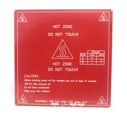 Cama caliente MK2B 200 × 200 mm 12 V / 24 V - Roja o negra