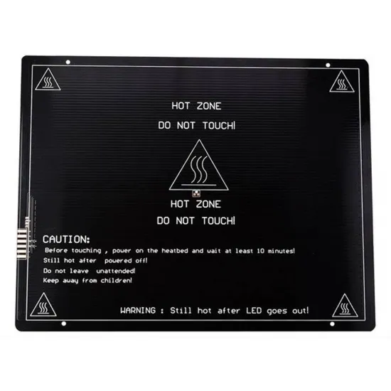 Cama caliente MK3 ALU 220 × 280 × 3 mm, 12 V, montaje de 209 mm
