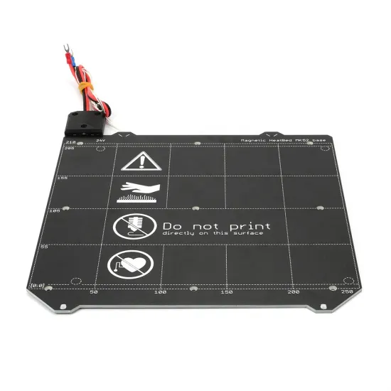 Cama caliente magnética tipo MK52 24 V – 180 W y 9 puntos de montaje