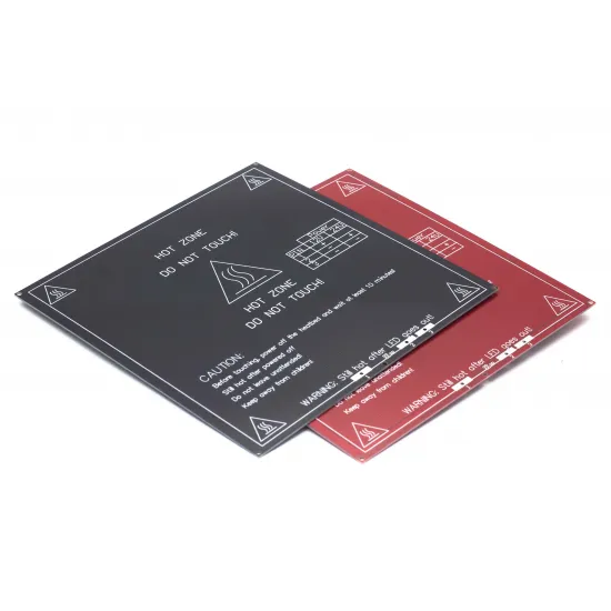 Cama caliente MK2B 200 × 200 mm 12 V / 24 V - Roja o negra