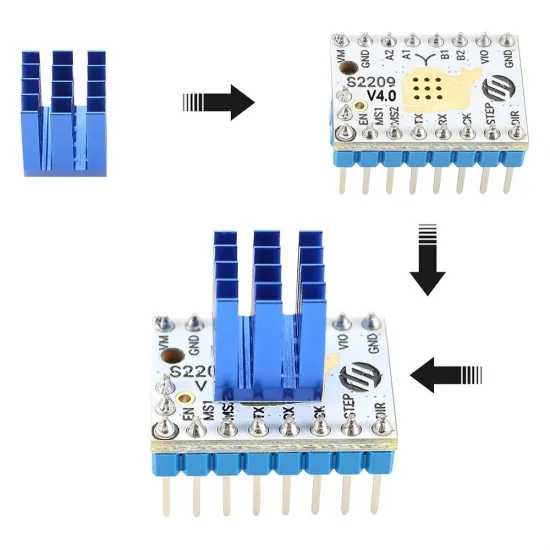 Driver FYSETC S2209 V4.0 con TMC2209 – UART, StealthChop2 y StallGuard4