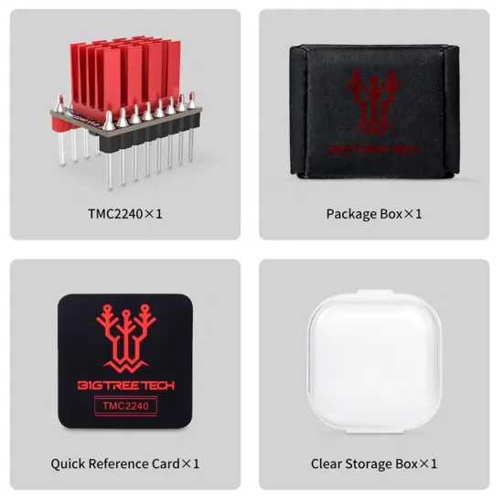 Driver BIGTREETECH TMC2240 V1.0 SPI 36 V - 2,1 A RMS con disipador