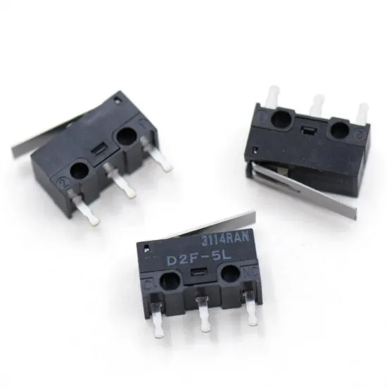 Microinterruptor Omron D2F-5L 5 A con palanca y terminales PCB