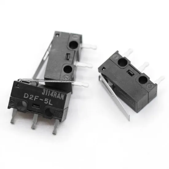 Microinterruptor Omron D2F-5L 5 A con palanca y terminales PCB