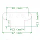 Final de carrera mecánico mini horizontal con cable de 1 m y conector XH2.54