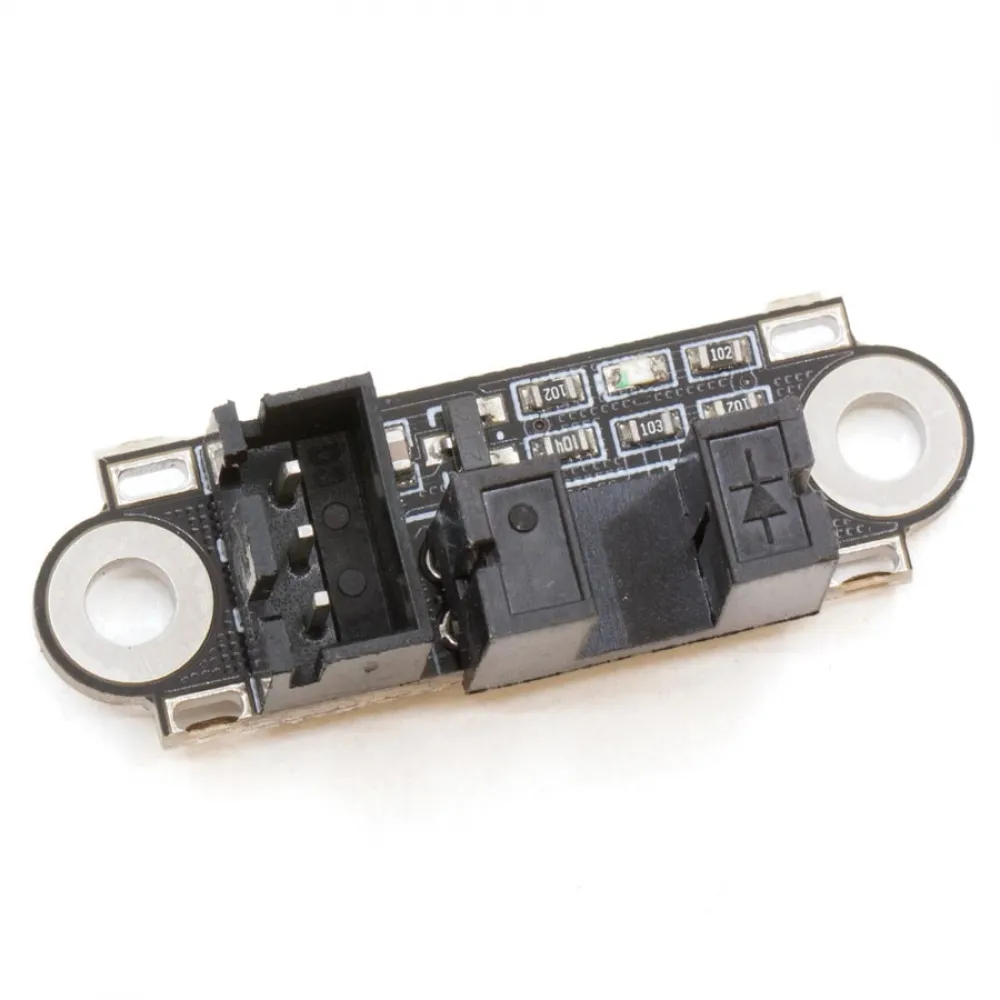 Final de carrera óptico compacto con fotointerruptor de ranura, indicador LED y conector de tres pines