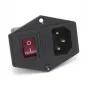 Imagen de Módulo de entrada IEC C14 con interruptor luminoso y portafusible