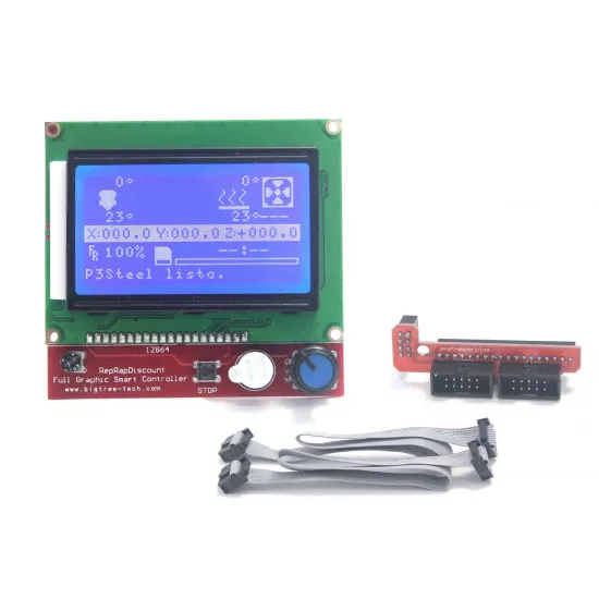 Pantalla Gráfica 12864 LCD Full Graphic Smart Controller con Lector SD para RAMPS y Controladores RepRap