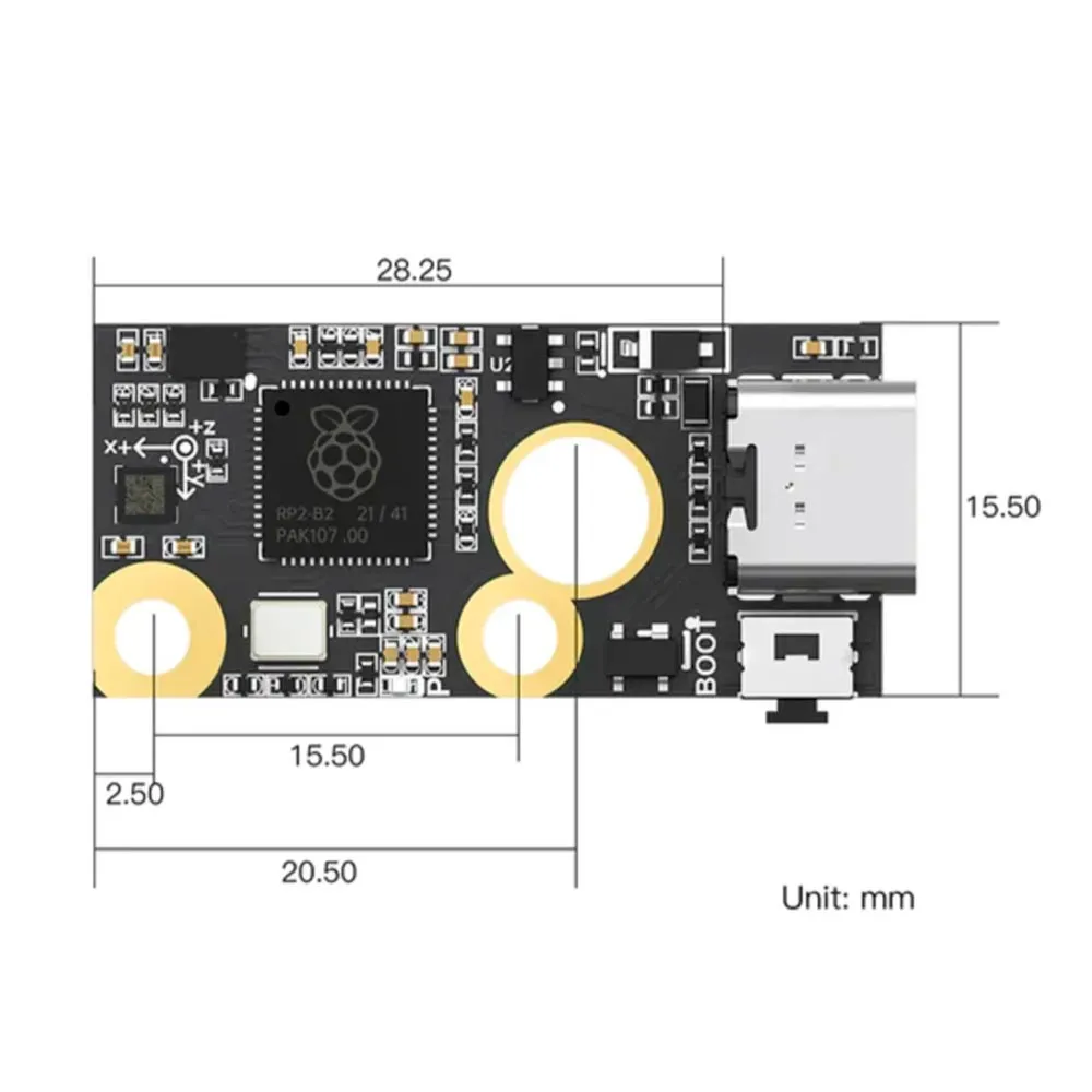 BIGTREETECH S2DW V1.0 PCB dimensions and mounting-hole positions
