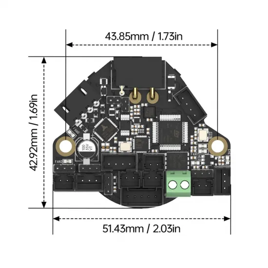 BIGTREETECH EBB36 GEN2 V1.0 | Toolboard CAN/USB para Klipper