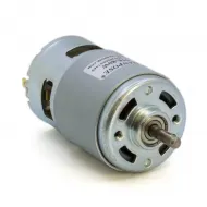 Motor husillo DC HANPOSE 775 de 80 W — 12/24 V, eje de 5 mm y doble rodamiento