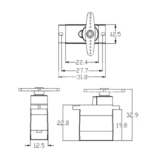 Microservo MG90S 360° de giro continuo – Engranajes metálicos
