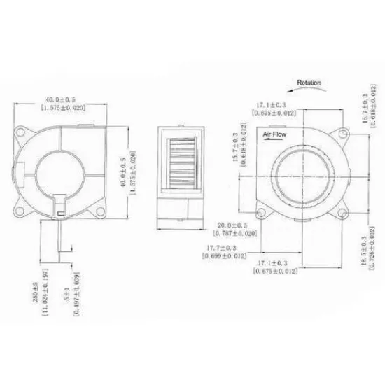 Ventilador centrífugo GDSTIME 4020 12 V – 40×40×20 mm