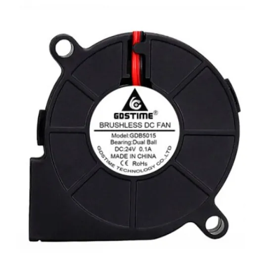 Ventilador Centrífugo GDSTIME 5015 24 V con Doble Rodamiento de Bolas y Cable de 1 m