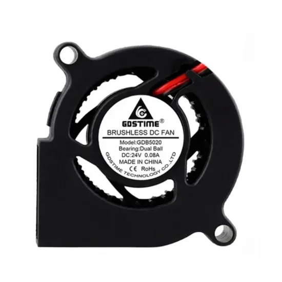 Ventilador Centrífugo GDSTIME 5020 24 V con Doble Rodamiento de Bolas y Cable de 25 cm