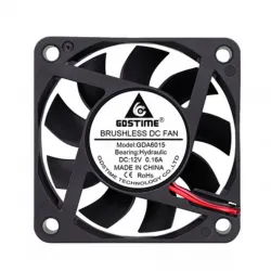 Ventilador Axial GDSTIME 6015 de 12 V con Rodamiento Hidráulico y Cable de 25 cm