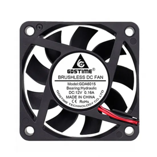 Ventilador Axial GDSTIME 6015 de 12 V con Rodamiento Hidráulico y Cable de 25 cm