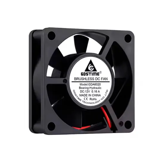 Ventilador Axial GDSTIME 6020 de 12 V con Rodamiento Hidráulico y Cable de 25 cm