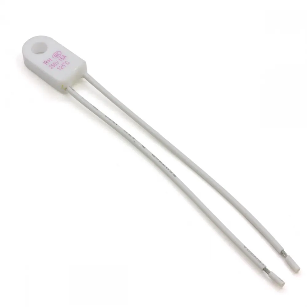 Fusible térmico plano de 125 grados, 250 V y 15 A