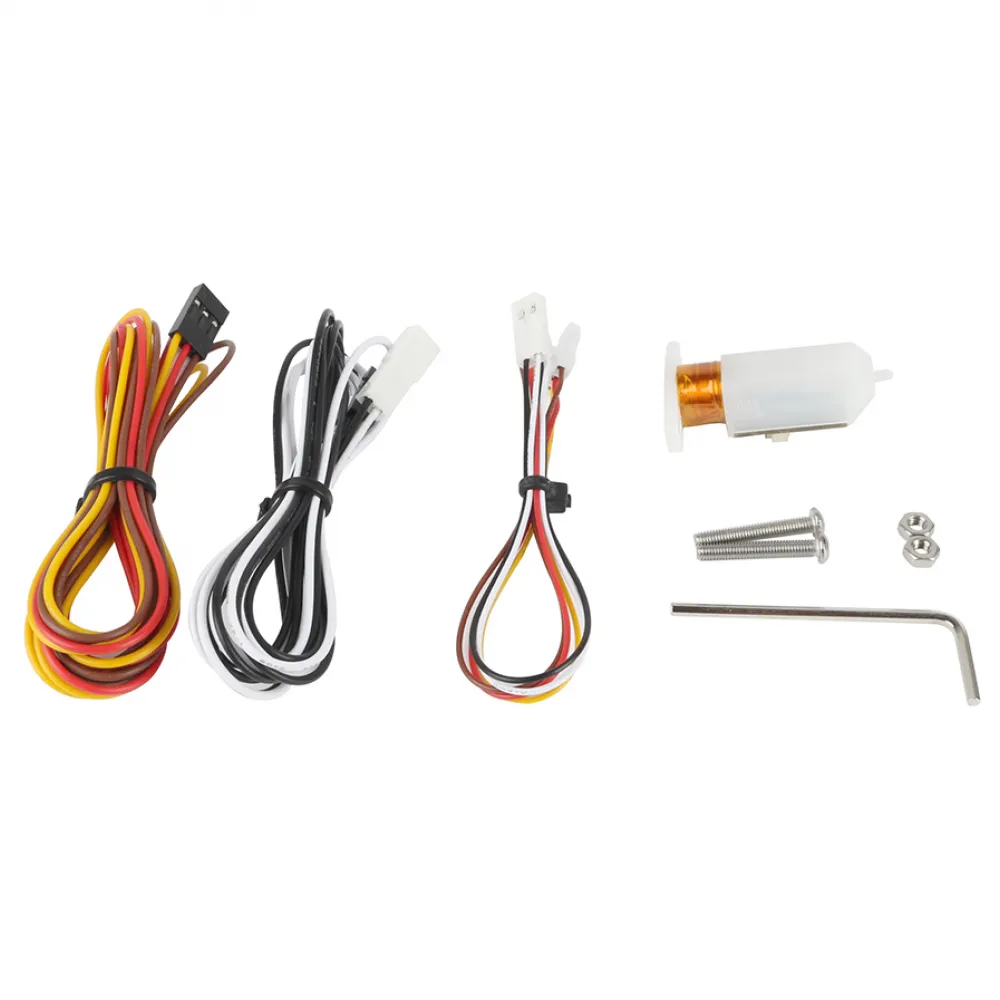 Fysetc 3DTouch package contents with wiring and mounting accessories