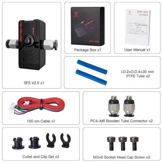 BIGTREETECH SFS V2.0 – Sensor de presencia, movimiento y atasco de filamento